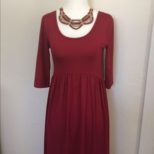 Long Burgundy Dress